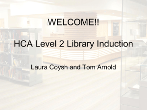 HCA Level 2 Library Session