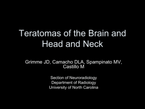 Teratomas of the Head and Neck