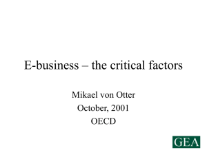 E-business – the critical factors