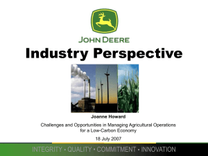 Industry Perspective - John Deere - Center for Agriculture in the