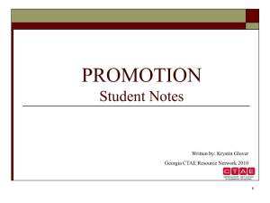 SEM6.3Intro to Promotion-Student Note Guide
