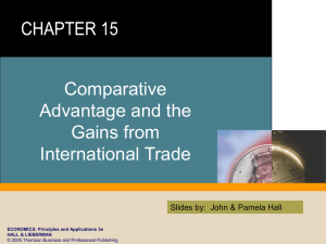 Comparative Advantage and the Gains from International Trade
