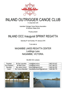 Inland Outrigger Canoe Club Sprint Regatta 2016