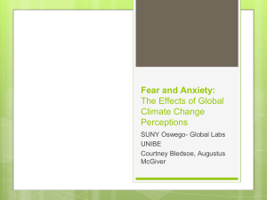 Fear and Anxiety: The Effects of Global Climate Change Perceptions