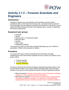 Activity 3.1.3: Forensic Scientists & Engineers - Madison