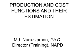 Theory Production and Cost 22.01.12