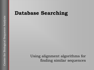Pairwise Alignment - Center for Biological Sequence Analysis