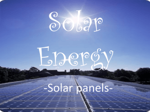 Solar Energy - villalearningweek