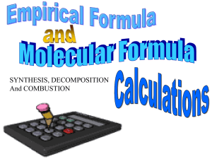 Simplest & Molecular Formula PowerPoint