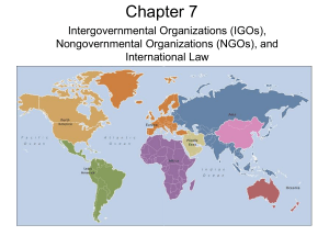Chapter 7: IGOs, NGOs, and Int'l Law