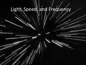 Light, Speed, and Frequency