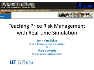 Teaching Price Risk Management with Real