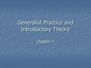 Generalist Practice and Introductory Theory