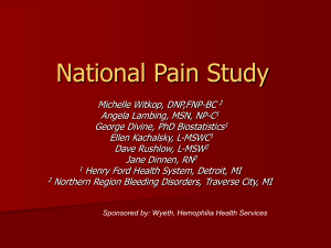 National Pain Study - Henry Ford Health System