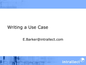 Writing Effective Scenarios and Use Cases