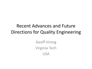 Recent Advances and Future Directions for Quality Engineering