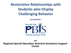 Teacher/Student Relationships - NYS PBIS Technical Assistance Center