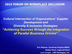 Cultural Intersection of Organizations' Supplier Development and