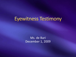 Eyewitness Testimony Lesson Plan