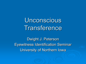 Unconscious Transference - University of Northern Iowa