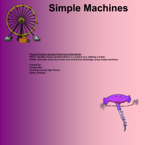 Simple Machines - Loudoun County Public Schools