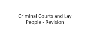 Introduction to Criminal Courts