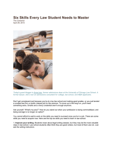 Six Skills Every Law Student Needs to Master (DOC)