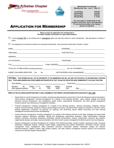 Chapter Membership Application.