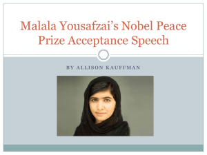 Malala Yousafzai's Speech for the United Nations