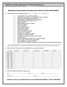 Committee Preference Form- Fall 2011 - Hunter College
