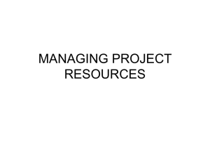 MANAGING PROJECT RESOURCES