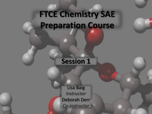 FTCE Chemistry SAE Preparation Course