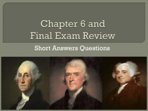 Chapter 6 and Final Exam Review