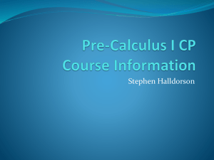 Algebra II CP Course Information