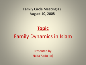 Islamic Parenting (cont.)