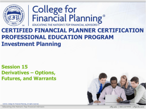 Option Terminology - College for Financial Planning