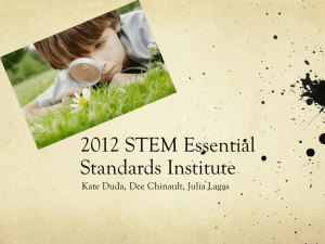 2012 STEM Essential Standards Institute