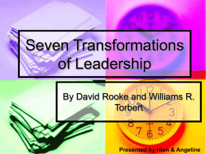 Seven Transformations of Leadership