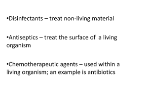 Lab 9 Antiseptics and disinfectants