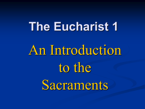 The Eucharist 1