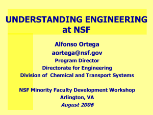 Understanding Engineering at NSF