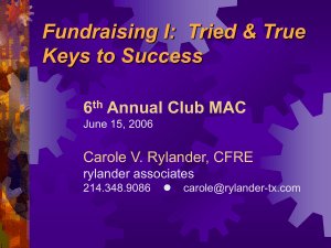 Four Tried & True Keys to Fundraising Success