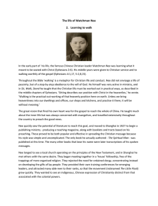 The life of Watchman Nee (2)