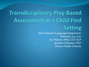 Transdisciplinary Play