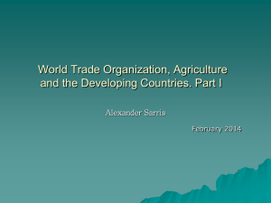 AGricultural trade and the WTO part 1