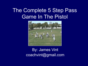 5-Step Pass Game in the Pistol Offense - James
