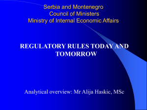 Serbia and Montenegro Council of Ministers Ministry of Internal