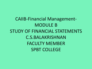 Study of Financial Statements - Module B