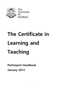 About the Certificate in Learning and Teaching (CiLT)