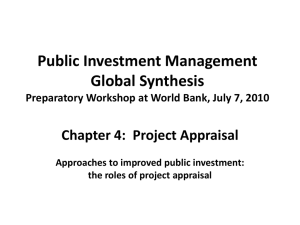 Public Investment Management Global Synthesis Preparatory